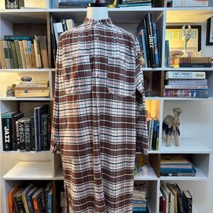 Dr Collectors Plaid Long Sleeve Shirt Dress